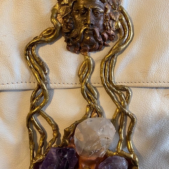 Fancy Nancy White leather 1980’s Crystal Wizard shoulder bag - Picture 1 of 6